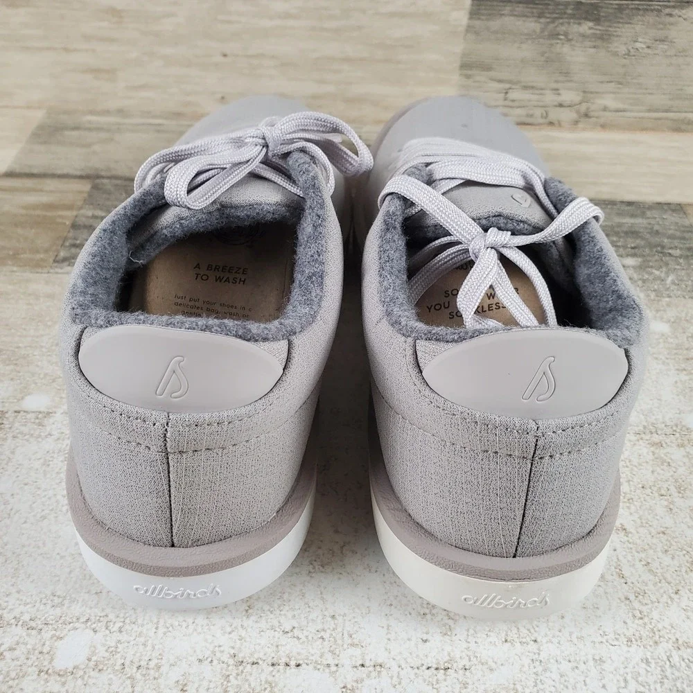 Allbirds Wool Piper Woven Mens Shoes Sz 8 M Running Pewter Gray Lace Up Sneakers